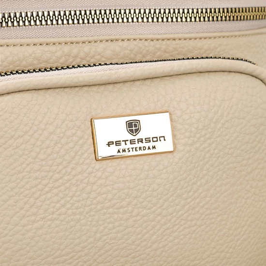 Peterson Crossbody női oldaltáska bézs színben