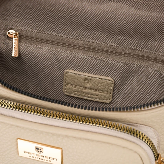 Peterson Crossbody női oldaltáska bézs színben