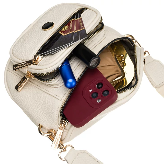 Peterson Crossbody női oldaltáska világos bézs színben