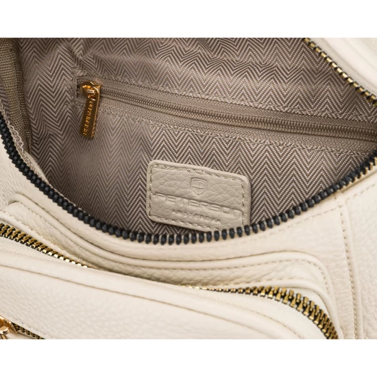 Peterson Crossbody női oldaltáska világos bézs színben