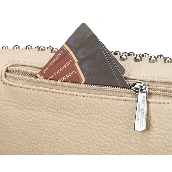 Peterson Crossbody női oldaltáska bézs színben