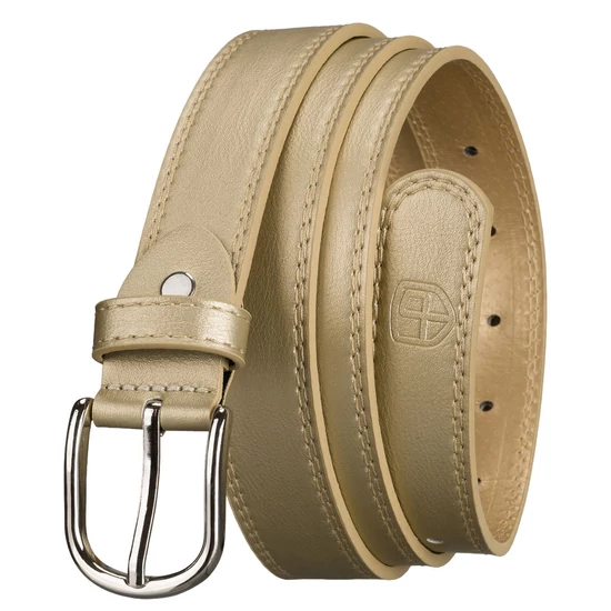 Peterson bézs női öv klasszikus ezüst csattal 95 cm-től 115 cm-ig