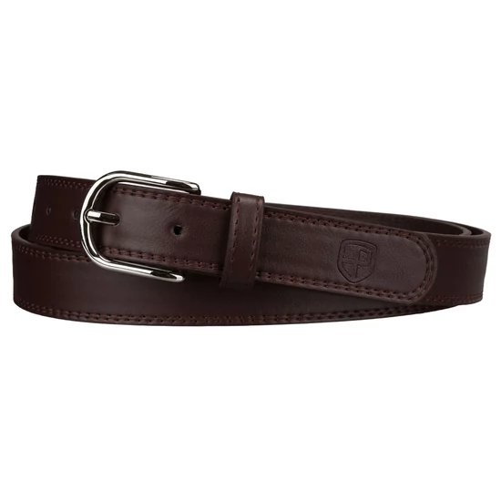 Peterson sötétbarna női öv klasszikus ezüst csattal 95 cm-től 115 cm-ig