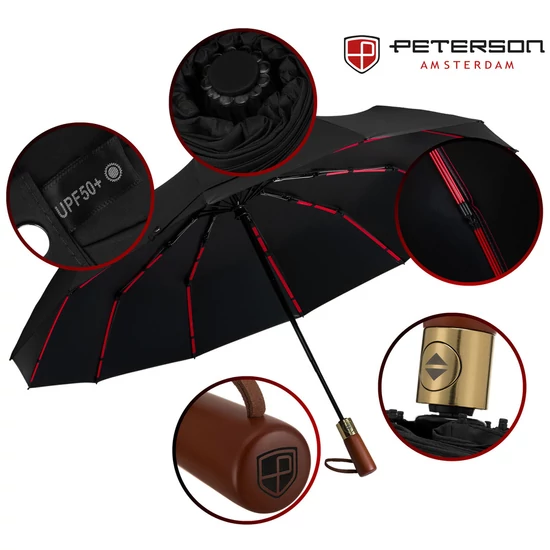 Peterson viharálló automata esernyő fekete színben