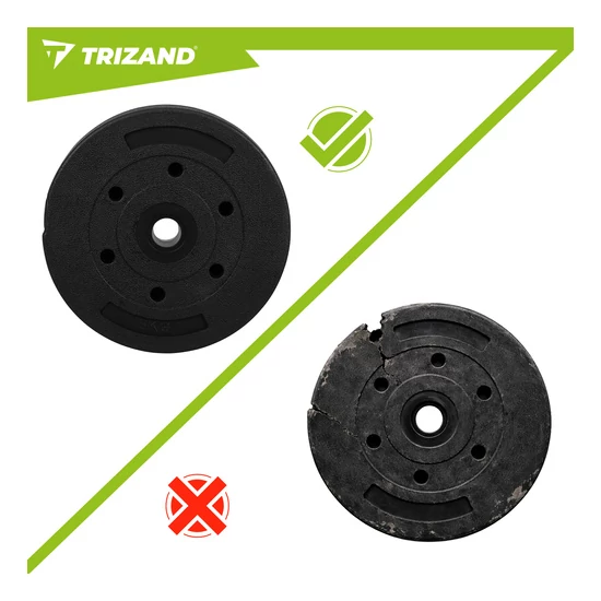 Súly 5 kg Trizand 4 darabos bitumenes súlyzólap készlet súlyzókhoz és rudakhoz