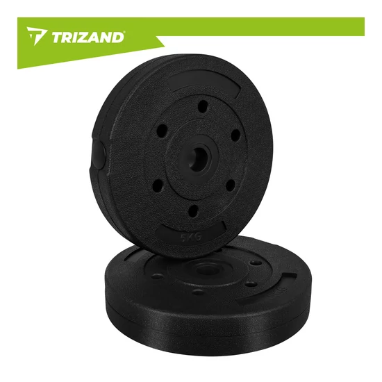Súly 5 kg Trizand 4 darabos bitumenes súlyzólap készlet súlyzókhoz és rudakhoz