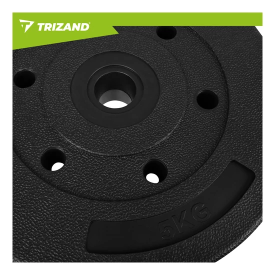 Súly 5 kg Trizand 4 darabos bitumenes súlyzólap készlet súlyzókhoz és rudakhoz