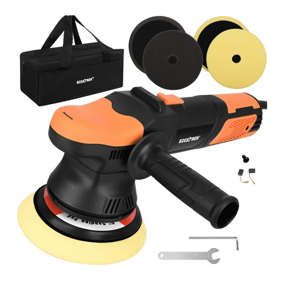 900 W-os Bigstretch kettős működésű autópolírozó, DA 125/150 mm sebességszabályozással