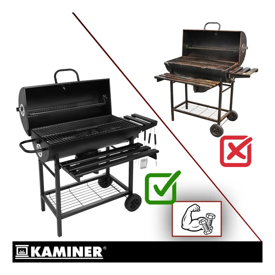 Kerti grillsütő 108x67x96cm
