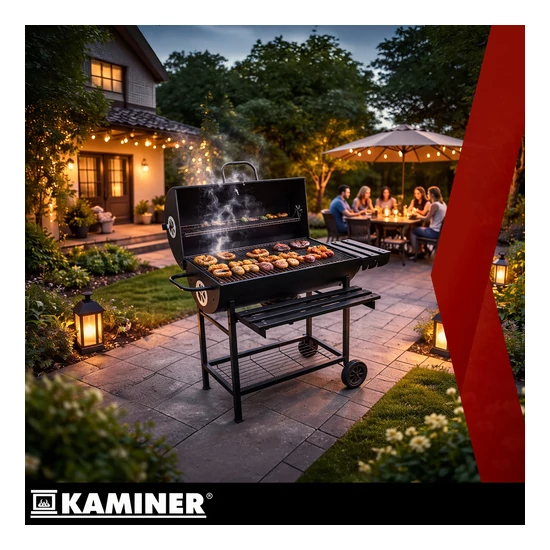 Kerti grillsütő 108x67x96cm