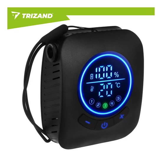 TRIZAND 8000mAh hordozható kempingzuhany LED kijelzővel IPX8