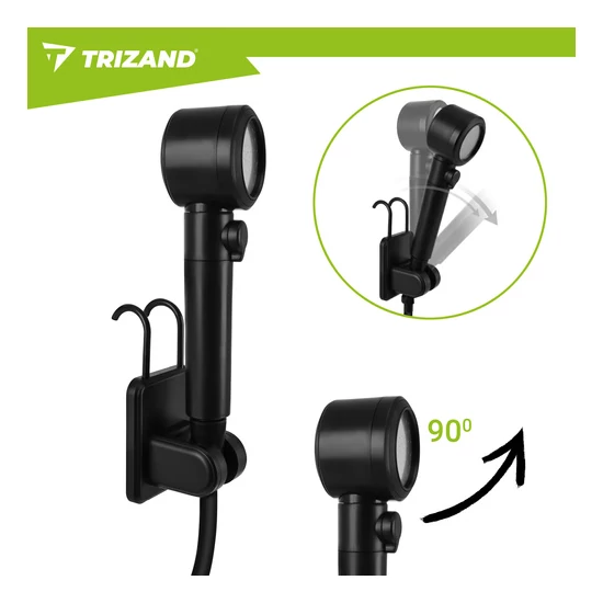 TRIZAND 8000mAh hordozható kempingzuhany LED kijelzővel IPX8