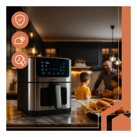 Air Fryer XXL 8 Liter olajmentes sütő
