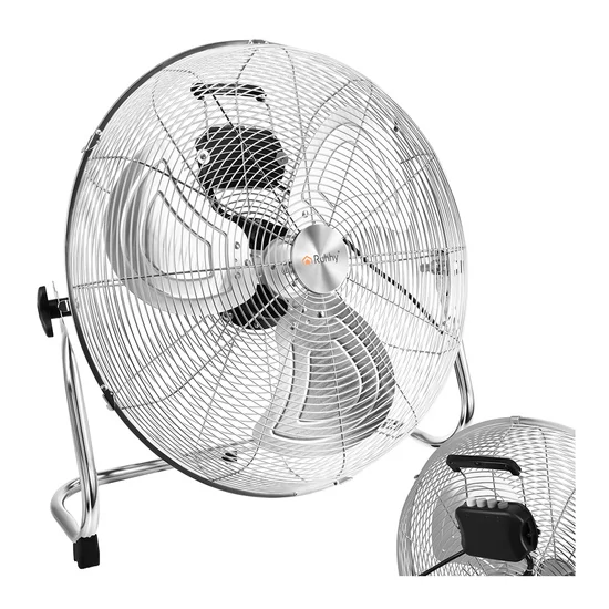 Padlóventilátor 50 cm Ruhhy 130W fém nagy teljesítményű 3 sebességfokozat