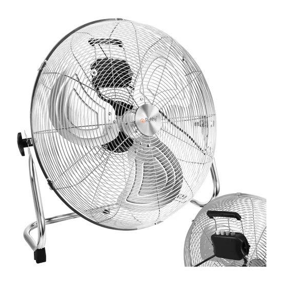 Padlóventilátor 50 cm Ruhhy 130W fém nagy teljesítményű 3 sebességfokozat