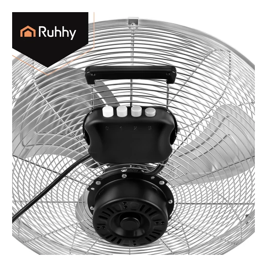 Padlóventilátor 50 cm Ruhhy 130W fém nagy teljesítményű 3 sebességfokozat