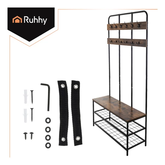 Álló cipőspolc akasztóval 182cm Ruhhy 27036