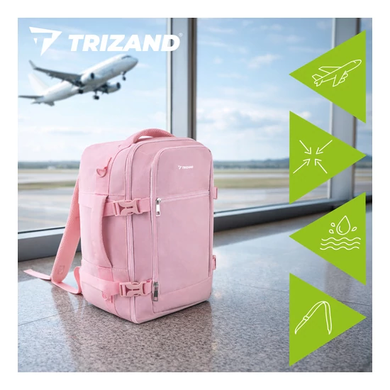 Vízálló 3-funkciós kézipoggyász hátizsák / válltáska – Wizz Air és Ryanair kompatibilis 40x30x20 cm