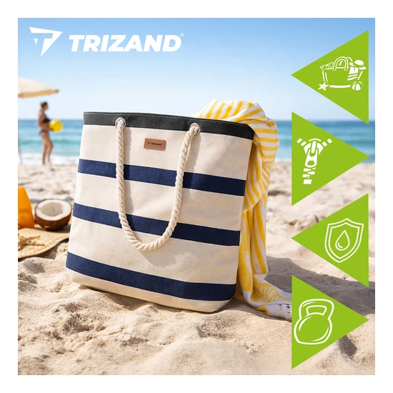 Nagy vízálló strandtáska piknikezőknek, bevásárlóknak