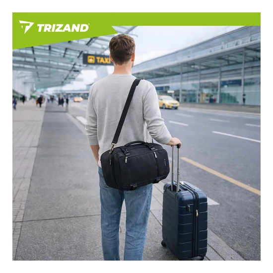 Vízálló 3-funkciós kézipoggyász hátizsák / válltáska – Wizz Air és Ryanair kompatibilis 40x30x20 cm