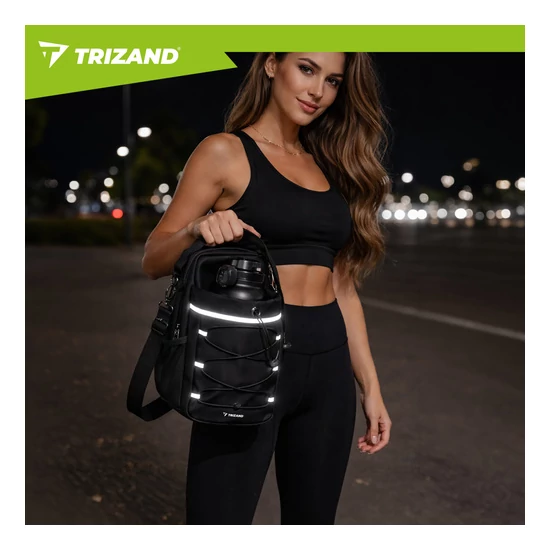 TRIZAND 4,5 literes mágneses sporttáska edzőterembe, rendezővel palacknak ​​és telefonnak