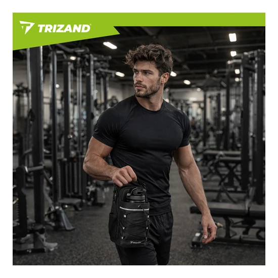 TRIZAND 4,5 literes mágneses sporttáska edzőterembe, rendezővel palacknak ​​és telefonnak