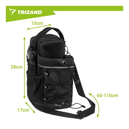 TRIZAND 4,5 literes mágneses sporttáska edzőterembe, rendezővel palacknak ​​és telefonnak