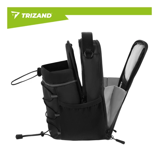 TRIZAND 4,5 literes mágneses sporttáska edzőterembe, rendezővel palacknak ​​és telefonnak