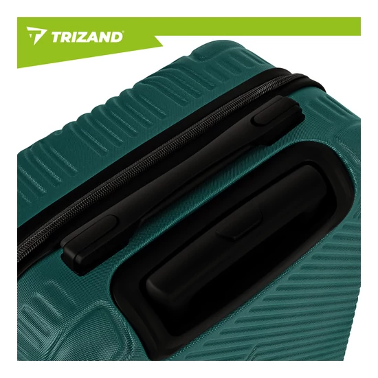 TRIZAND Sötétzöld 3 részes bőrönd szett Kezdő áron