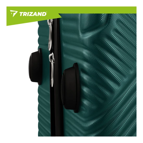 TRIZAND Sötétzöld 3 részes bőrönd szett Kezdő áron