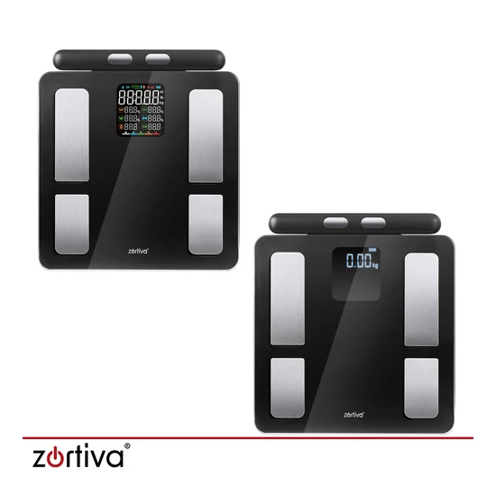 Zortiva Analitikai bluetoothos fürdőszobamérleg