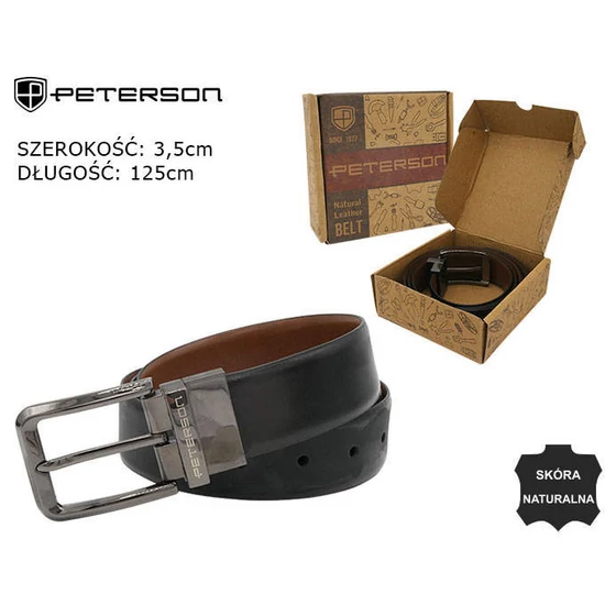 35 mm-es bőrszíj PTN RB35 MET Fekete-B