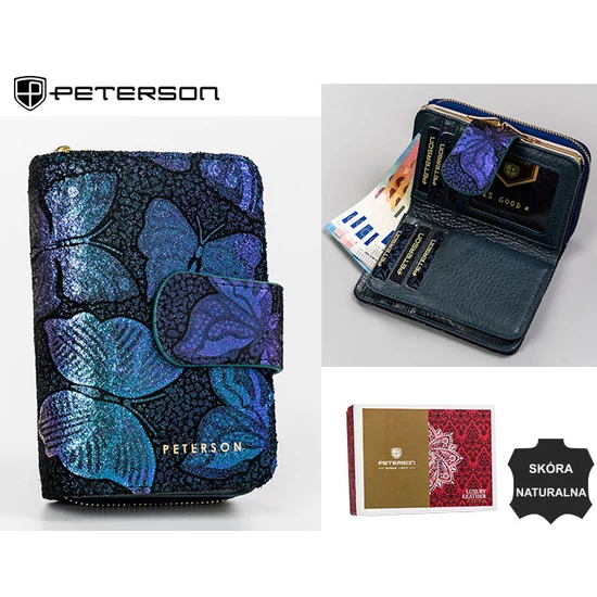 Bőr RFID pénztárca PETERSON PTN 425214-ONBF