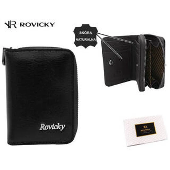 Portfel skóra+PU RFID ROVICKY RPX-33-ML Black