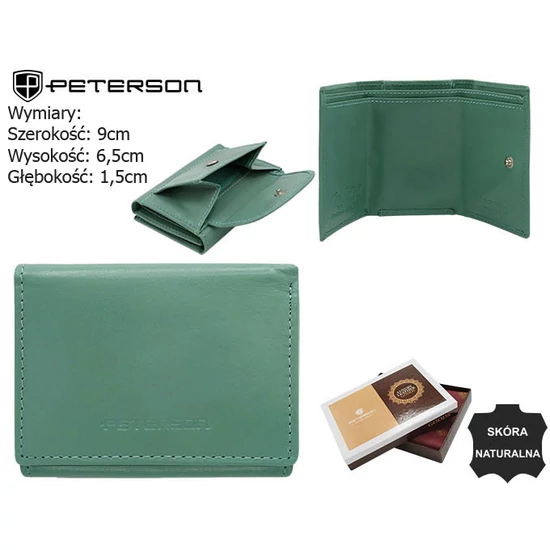 PETERSON bőr RFID pénztárca PTN RD-SWZX-86-MCL L.Kék