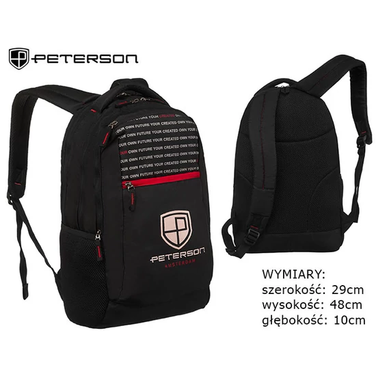 PTN GL-PS1 sporthátizsák fekete színben
