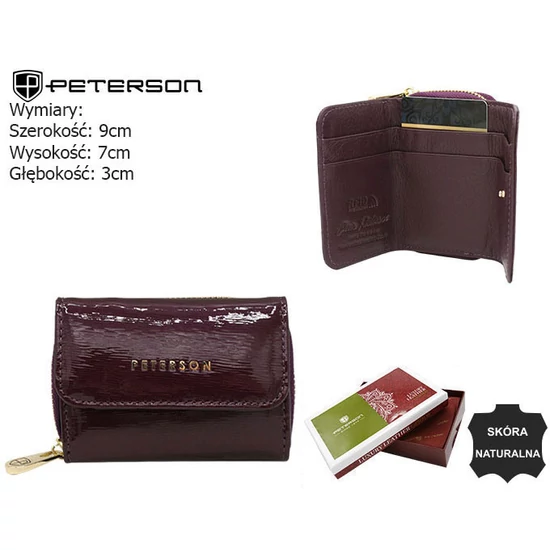 Női bőr pénztárca PTN 423229-SH Lila