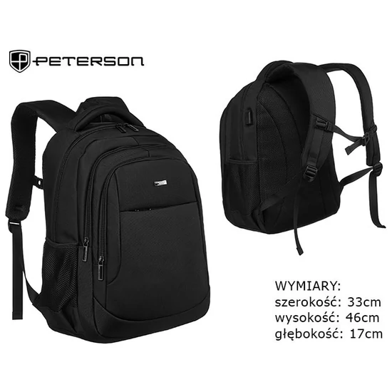 Peterson Hátizsák PTN 63103-M1 fekete