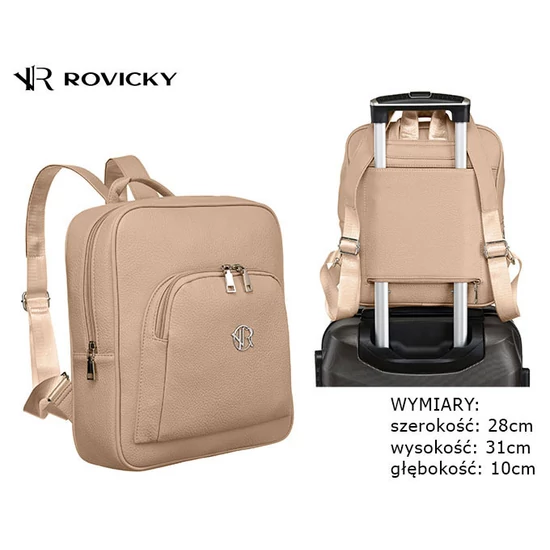 Női PU hátizsák R-PL-29601 D.Beige