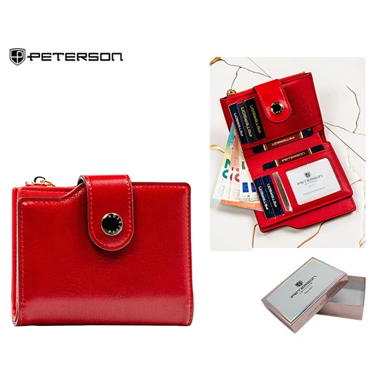 Női PU pénztárca PTN 012-F Red
