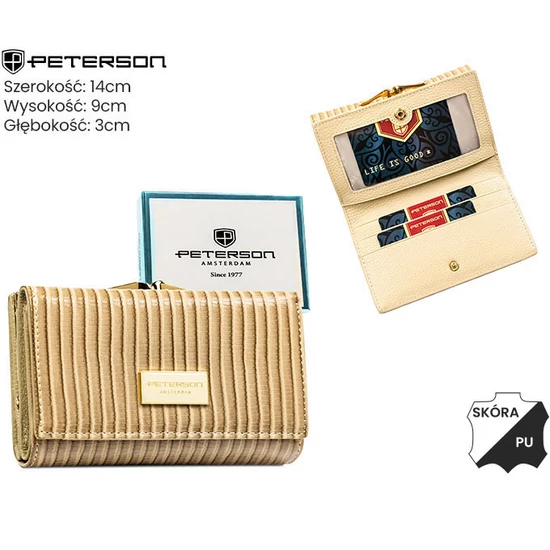 Női pénztárca bőr+PU PTN PS108-CRV Khaki