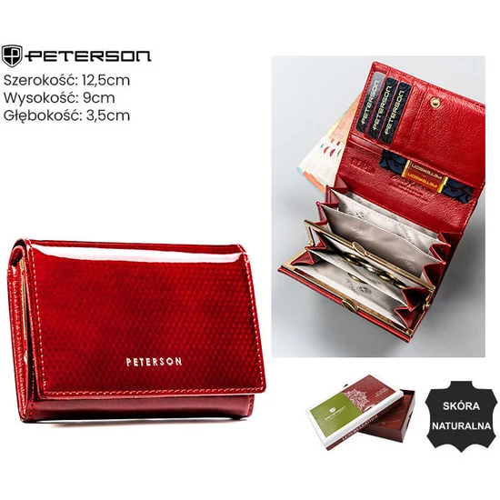 Női bőrtárca PTN 445-SBR RED