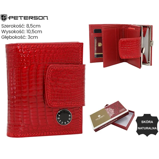 Női bőr pénztárca PTN 42329-RS Piros