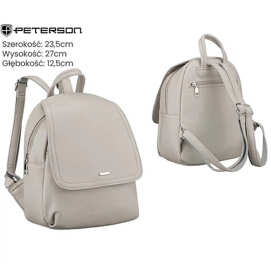 PU R-6739 Szürke női hátizsák