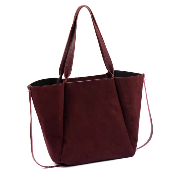 Velúrbőr női válltáska 