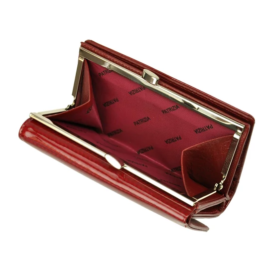  Valódi bőr Pénztárca piros színben RFID védelemmel