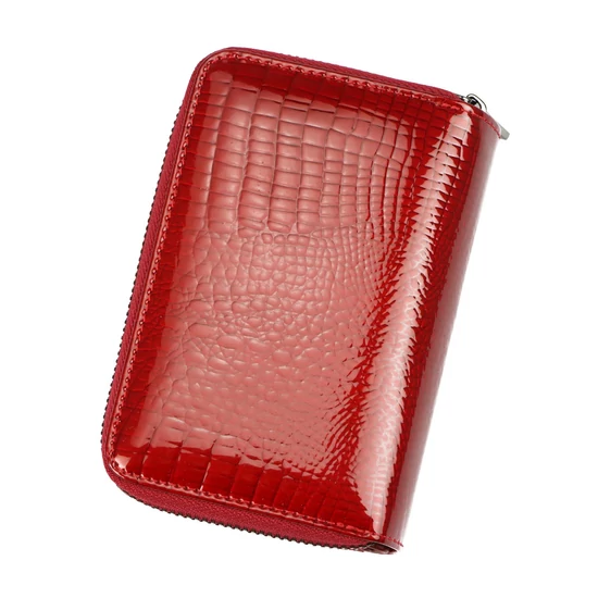 Valódi bőr Pénztárca piros színben RFID védelemmel