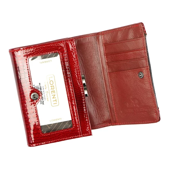 Piros Valódi bőr Pénztárca RFID védelemmel