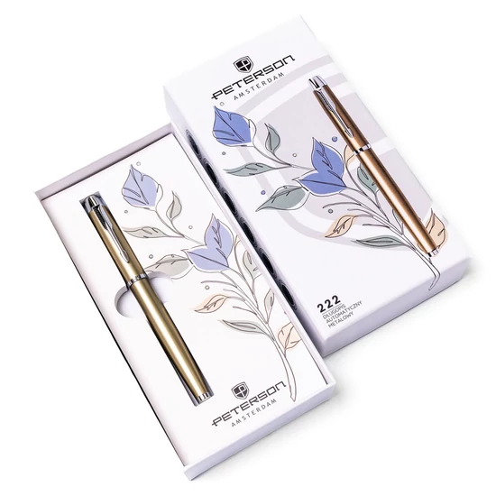 Peterson PTN 222-GB olajzöld-ezüst golyóstoll dobozban