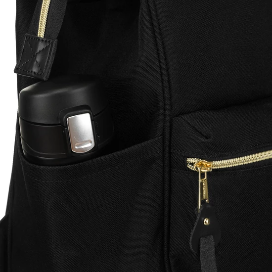 Peterson fekete laptop hátizsák USB töltővel - Wizz Air/Ryanair méret